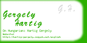 gergely hartig business card